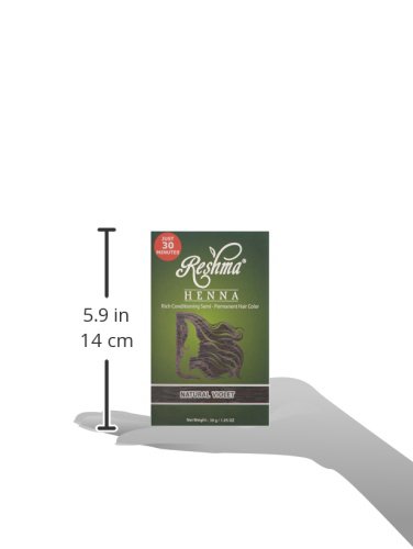 Reshma Beauty 30 Minute Henna Hair Color | Infused with Natural Herbs, For Soft Shiny Hair | Henna Hair Color/Dye, 100% Gray Coverage | Semi Permanent | Ayurveda Hair Products (Black, Pack Of 1)