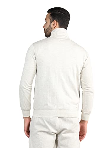 Image of CHKOKKO Fleece Men Winter Sports Running Zipper Collared Neck Stylish Jacket