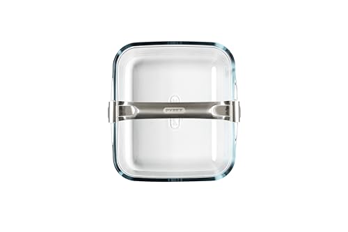 PYREX, ideal Air Fryer, Plat de Cuisson en Verre Ultra-Résistant 20x18 cm avec Poignée Amovible Clipsable en Inox pour Airfryer Simple Tiroir 2L – vue 6