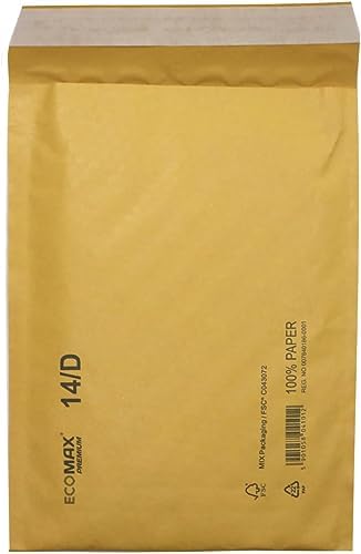 Netuno 10 sobres acolchados marrones 14/D 200 x 275 mm EcoMax aut...