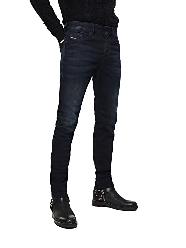 Diesel Thommer 084AY Jean pour homme Coupe droite Slim Skinny, bleu foncé, 28W x 32L