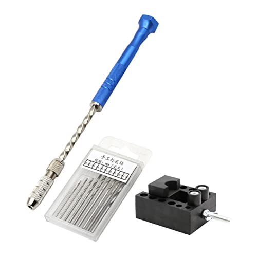 Mipcase Mini Drill Bench Vice Punching Tool Hand Drill Set for Jewelry Making Easy to Hold