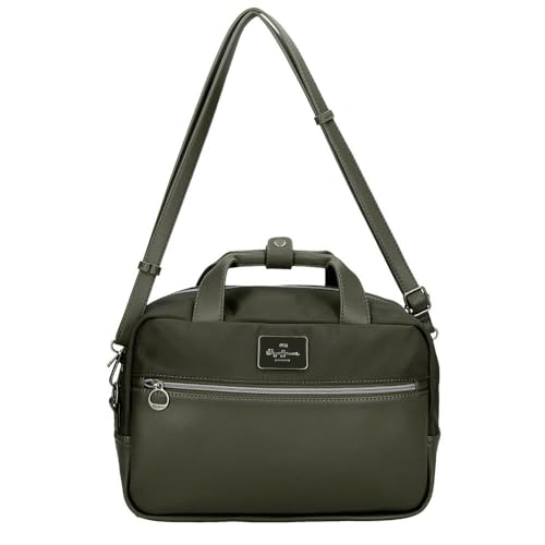 Pepe Jeans Christine Beauty Case Verde 31X21X15 Cm Poliestere Con Dettagli In Pelle Sintetica By Joumma Bags, Verde, Taglia Unica, Trousse - 10