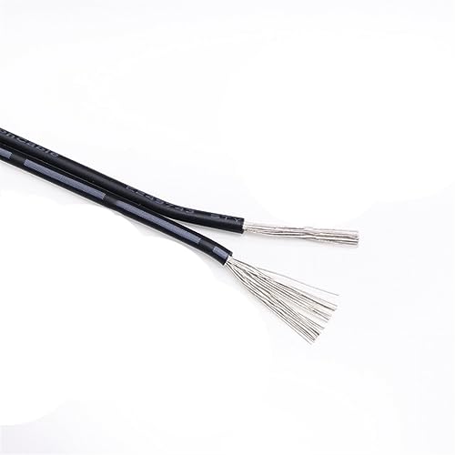 outdoor extension UL2468 2Pins Electric Copper Wire 2M/5M/10M 28 26 24 22 20 18 16 AWG PVC Insulated Double Cores LED Lamp Cable White Black solar sheathed(2meter,18AWG)