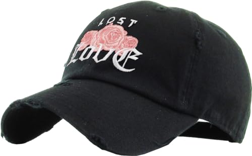 Image of Rose Flowers Love Good Vibes Men Women Dad Hat Baseball Cap Adjustable Unisex