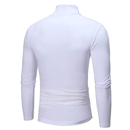 Men's Turtneck Pullover Sweaters Casual Long Sleeve Solid Color Slim Fit Basic Tops Knitted Sweater Thermal Sweater2