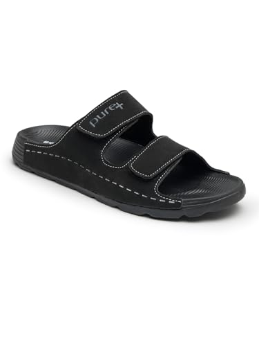 Image of URJO PURE Men's Sliders /Slippers Lightweight Super Flexible Arch Support Durable Anti Skid & Stylish Dailywear Sliders /Slippers for Men (URJO by Welcome)