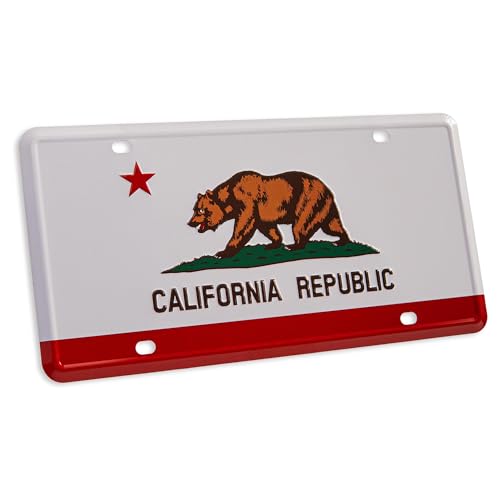 Pickwicks California State Flag License Plate – Embossed HD Aluminum