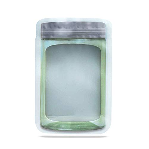 Jar Shape Airtight Seal Bag - 10 Packs - Kitchen Organizer Food Storage Reusable And Leakproof Saver Bags – Seal Bags (Silver, 6"X9.5") #TOP21