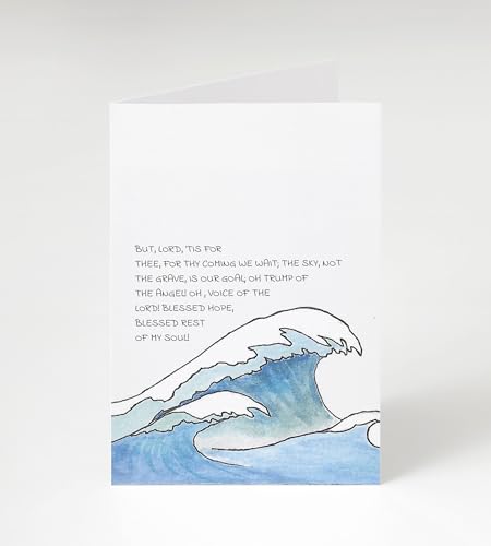 Image of Hymns By Hannah Watercolor Christian Hymn Notecards Gift Set, 4 Notecards w / Envelopes and Sticker Envelope Seals, 4 inchx6 inch Notecards, Blank Inside, Reprints of Original, Hand-painted Watercolor Art,