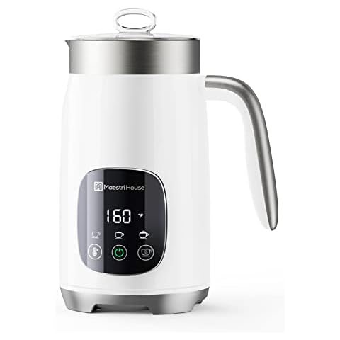 Maestri House Milk Frother, Variable Temp and Froth Thickness Milk Frother and Steamer,14.1OZ/400ML Smart Touch Control Foam Maker, Memory Function for Latte, Warm Milk, Hot Chocolate Cover