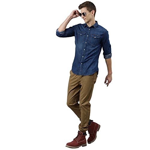 Image of Woodland Men's Cotton Solid Shirt