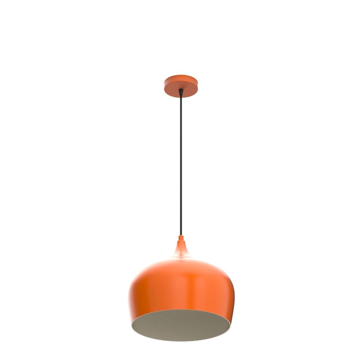 bamyum Plafoniera Arancia Lampada a Sospensione I Kreis I Diametro 30 cm Lampada da Salotte E27 Industriale in Metallo in Vintage