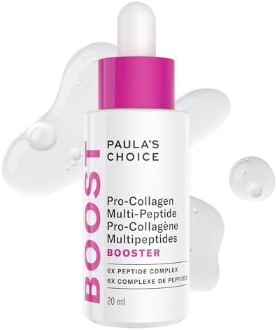 Paula’s Choice Pro-Collagen Multi-Peptide Booster Serum for Fine Lines & Wrinkles, Supports Collagen Production with Plumping Hyaluronic Acid & Amino Acids, Fragrance-Free, 20 ml