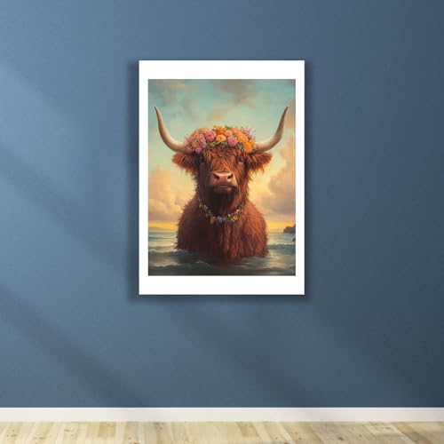 Impression d'art mat Vache des Highlands extra large Spiffing Prints pour décoration murale - 5