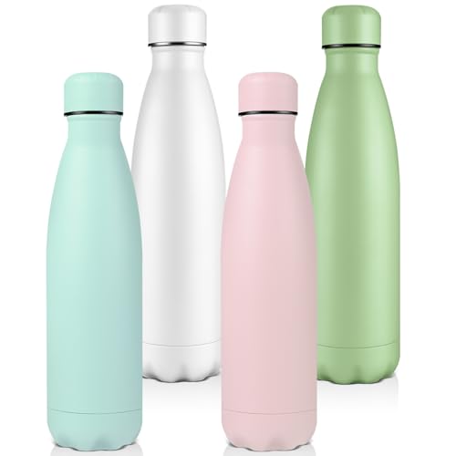 Volhoply 25oz Insulated Water Bottles Bulk (Assort Color,4 Pack)