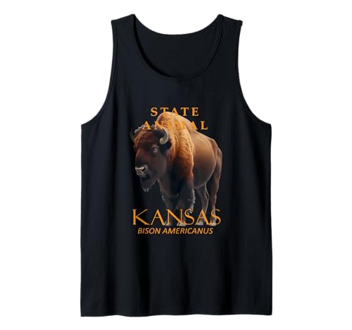 Bison Americanus, animal del territorio de Kansas Camiseta sin Mangas