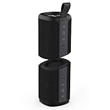 Kove Commuter 2 - Black Bluetooth Speakers, Portable, Wireless with HD Louder Volume, Deep Bass Subwoofer, Microphone, IPX7 Waterproof - Perfect Boom Box for Home, Outdoor or Travel