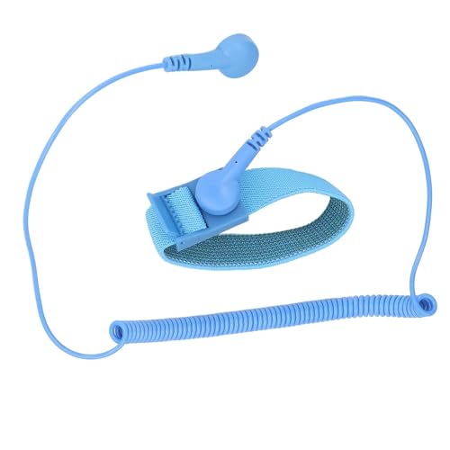 Image of SCHOFIC Anti-Static [ESD] Safe Discharge Wristband Wrist Strap band Grounding Cord B2B Tool- Blue (10)