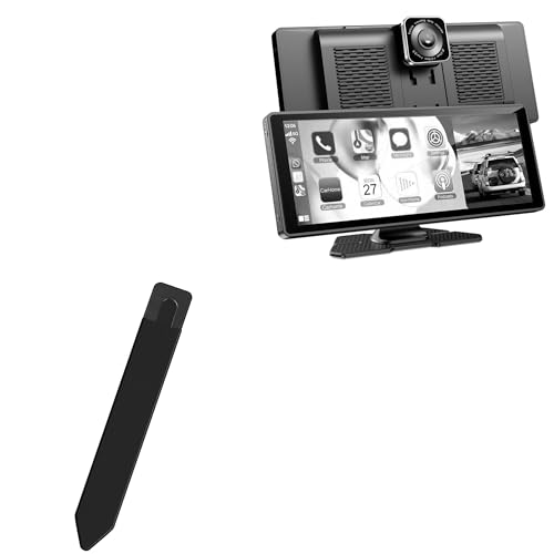 BoxWave Stylus Pouch Compatible with WonVon Wireless Carplay Screen (10.26 in) - Stylus PortaPouch, Stylus Holder Carrier Portable Self-Adhesive - Jet Black