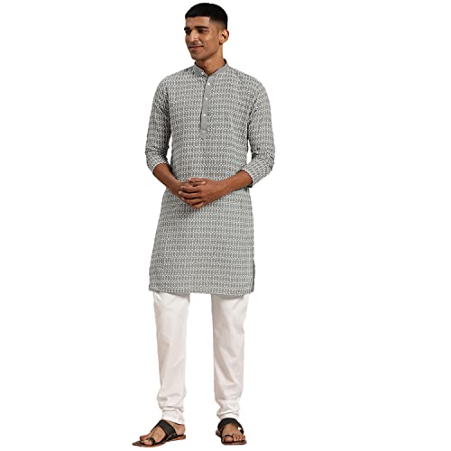 Image of SOJANYA (Since 1958 Men's Cotton Floral Regular Kurta Pyjama Set
