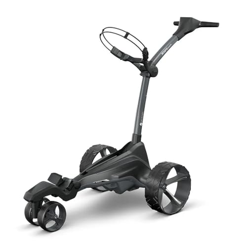 Motocaddy M7 GPS Remote Electric Golf Push Cart – All-Terrain, Bluetooth, 360° Rotation, Remote Control, Ultra-Lithium Battery, 230W Motors, Anti-Tip Wheel, GPS Touchscreen Display