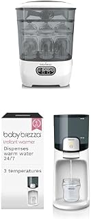 Bundle of Baby Brezza Bottle Sterilizer and Dryer Advanced – Largest Capacity Steam Sanitizer + Instant Baby Bottle Maker, Warm Water Dispenser
