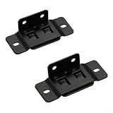 Confezione da 2 connettori per mobili a forma di L a 90 gradi, staffa di fissaggio sezionale in ferro per divano e poltrona, kit hardware antiscivolo (nero)