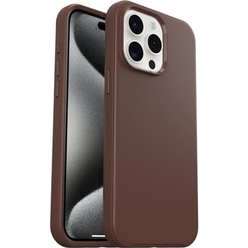 Image of OtterBox iPhone 15 Pro MAX (Only) Symmetry Series Case - Chocolate BAR (Brown), Snaps to MagSafe, Ultra-Sleek, Raised Edges Protect Camera & Screen