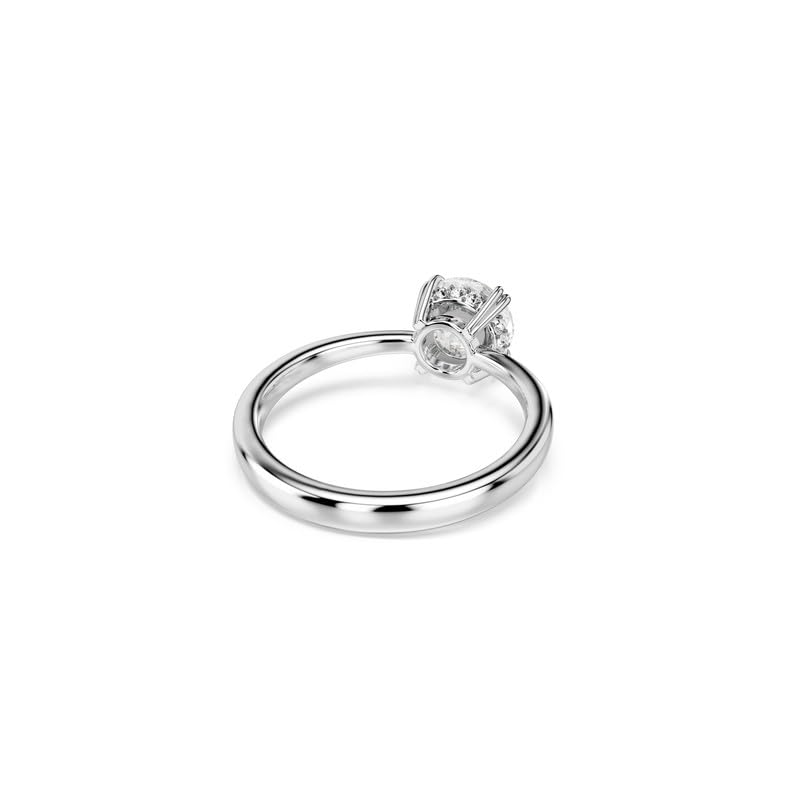 Image of Swarovski Stilla Collection Cocktail ring, Round cut, White, Silver finish