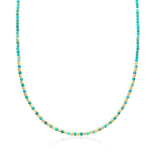 Ross-Simons 3-3.5mm Turquoise and 10kt...