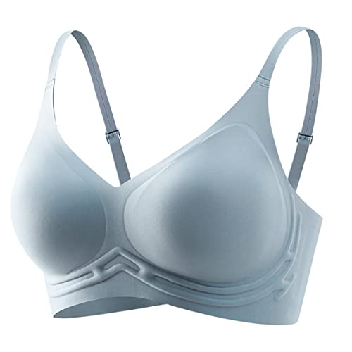 Girlpal Sujetador sin Costuras Push Up Zero Feel Acolchado Bralette para Mujer, 3D Tiras de Gelatina-Suave para Empujar el Pecho Cover