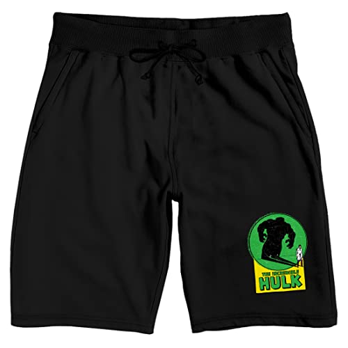 Marvel The Incredible Hulk Men's Black Sleep Pajama Shorts