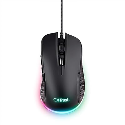 Trust Gaming GXT 922 Ybar Ratón Gaming, 68% Plástico Reciclado, Iluminación LED RGB, 6 Botones Programables, Software Avanzado, 200-7200 dpi, Mouse Gamer USB para PC/Portátil - Negro | Ya disponible en tu tienda friki favorita! En mundofriki.es!