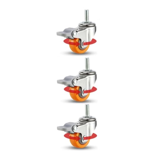 Roulettes à tige filetée industrielles robustes avec écrous - 7