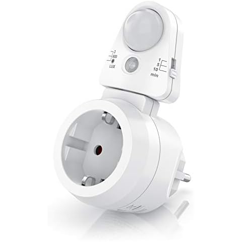 CSL - Steckdosen Bewegungsmelder mit Timer - Zeitschaltuhr digital - Lichtsensor 3, 600, 1200 Lux Cover