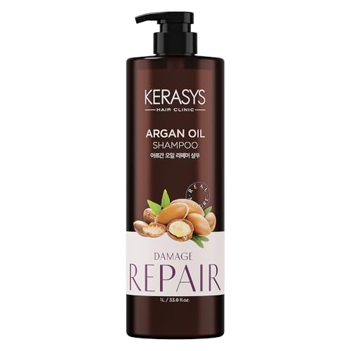 Kerasys Argan Oil Real Nature for Extremely Damaged Hair 33.8 fl oz / 1L (Shampoo 1-Pack)