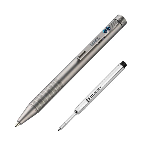 OKNIFE B1 Ti Titanium Pen with 2-in-1 Clip 2 pcs Refills
