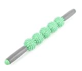 MEDIAWAVE Barra massaggiatrice anti cellulite 5 sfere plastica rigida 52 cm massaggiatore (Verde Tiffany)