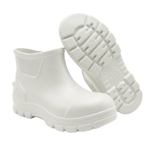 Image of Waterproof Deck Boots for Men & Women | Lightweight, Anti-Slip Rubber Rain Boots, 10 oz each | Pull-On Fishing & Ankle Boots for Sailing, Boating, Docks, Camping | Garden Boots for Everyday