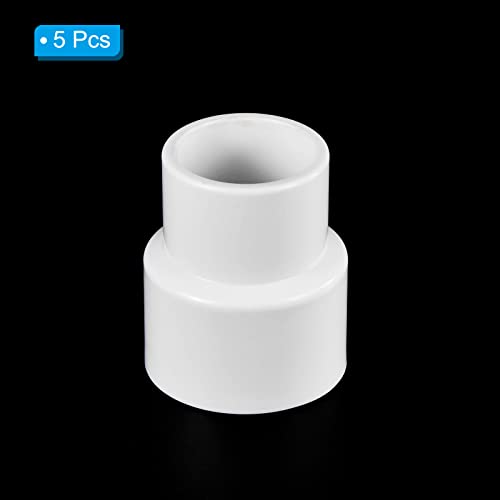 Conector de tubo reductor de PVC 1 x 3/4 pulgadas manguito de acoplamiento recto pack de 5 4