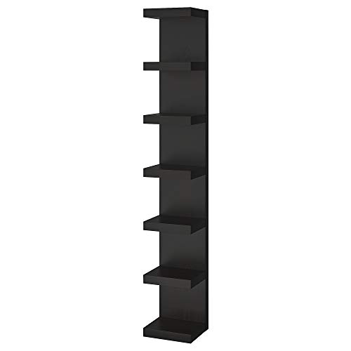 Ikea LACK wall shelf unit, 30x190 cm, black-brown