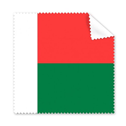 Chiffon de nettoyage Madagascar drapeau africain en tissu doux pour lunettes et écrans (5pcs)