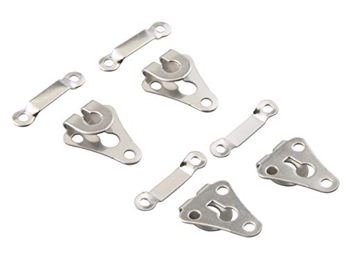 Allinone Copper Sewing Hooks And Eyes Closure Fastener For Diy Craft Trousers Skirt Dress (Silver, 18X13Mm) #TOP5