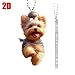 Yorkshire Terrier Hunde-Anhänger, vielseitiger Charm, niedlicher Welpe, Schlüsselanhänger für Auto-Dekoration, Rucksäcke, Partys und Spiegel, festlich, flacher Sammler für Mini-Frauen, Muscheln,