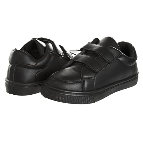 Image of French Toast Boys Girls Shoes -Unisex Athletic Casual Dress Kids School Uniform Loafer Oxford Canvas Tennis Sneakers (White /Black) (Little Kid /Big Kid)