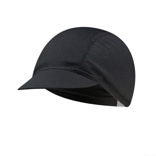 Men's Quick-Drying Cycling Hat with Moisture-Wicking Breathable Mesh Fabric, Lightweight for Bike Cap for Hot Weather, Adjustable Fit Riding Hat for Hiking, Beach,(Black)
