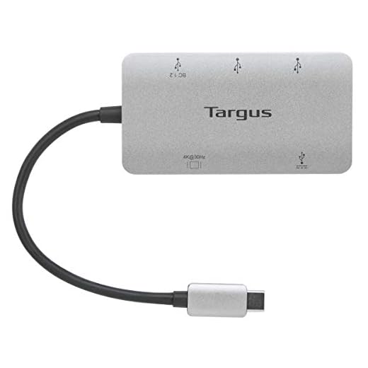 Targus ACA958USZ hub de interface USB 3.2 Gen 2 (3.1 Gen 2) Type-C 5 Mbit/s Cinza