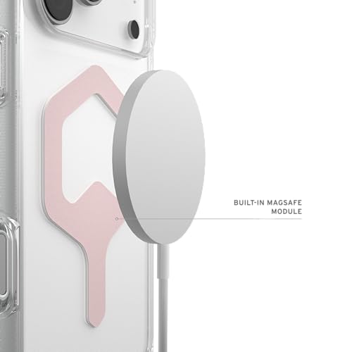 Image of Urban Armor Gear UAG Plyo Magnetic Compatible, Rugged Slim Anti-Yellowing Transparent Clear Shockproof Military Grade Protective Case /Cover Designed for iPhone 17 Pro Max (2025) - Ice /Rose Gold