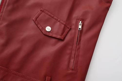 Image of Fashion Mens Faux Leather PU Biker Punk Vest Zippers Slim Fit Male Sleeveless Waistcoat For Men